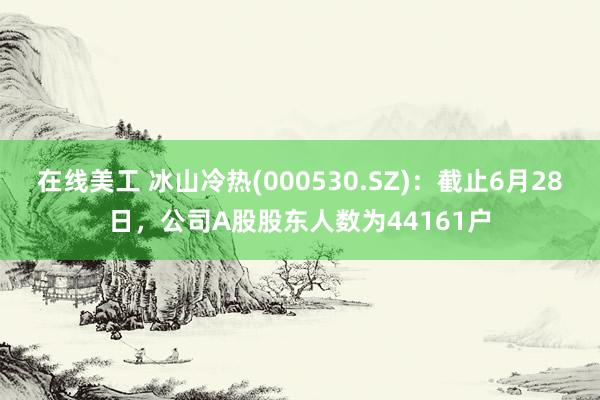 在线美工 冰山冷热(000530.SZ)：截止6月28日，公司A股股东人数为44161户