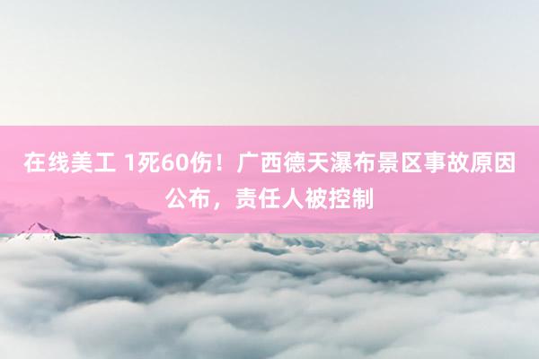 在线美工 1死60伤！广西德天瀑布景区事故原因公布，责任人被控制